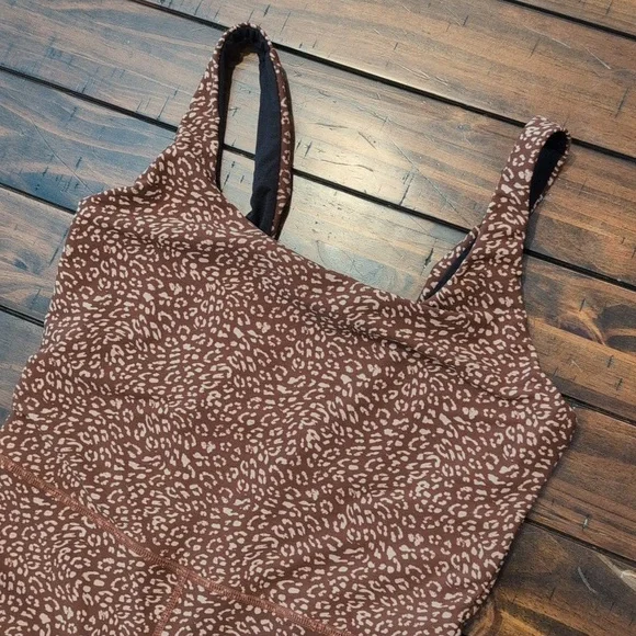 Brown Leopard-Print Fitted Romper - Picture 5 of 9